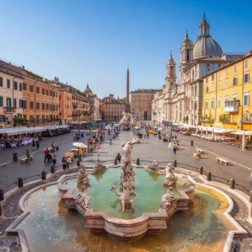 Brunnen auf dem Piazza Navona in Rom, Italien