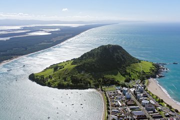 Luftansicht auf Mount Maunganui in Neuseeland
