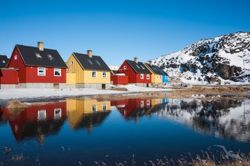 Traditionelle, bunte Häuser, Grönland