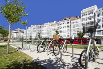 Mitten im Zentrum von A Coruna, Spanien
