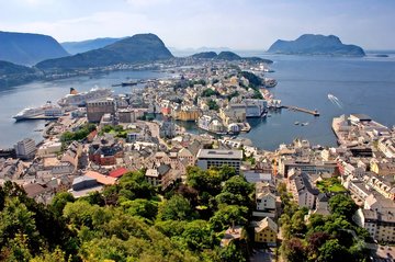 Panorama von Alesund, Norwegen
