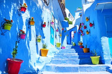 Blaue Haeuser in Chefchaouen, Marokko