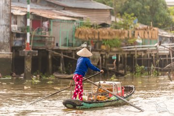 Dorf in Mekongdelta, Vietnam