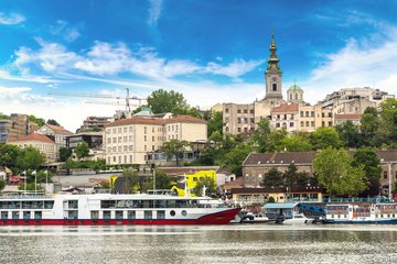 Das Flussufer in Belgrad, Serbien