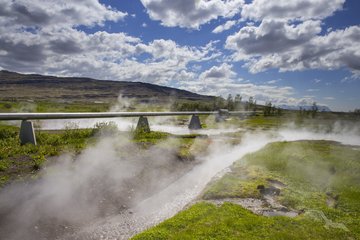 Heiße Quellen in Deildartunguhver, Island
