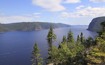 Panorama vor der Stadt Saguenay in Quebec, Kanada