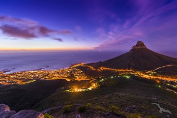 Kapstadt bei Nacht, Südafrika