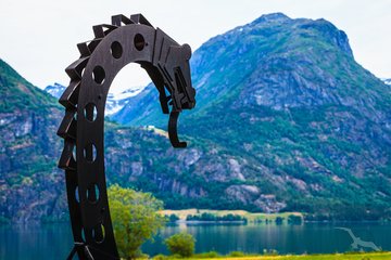 Blick auf den Gletscher Jostedalsbreen, Norwegen