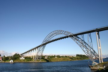 Karmsund Brücke in Haugesund, Norwegen