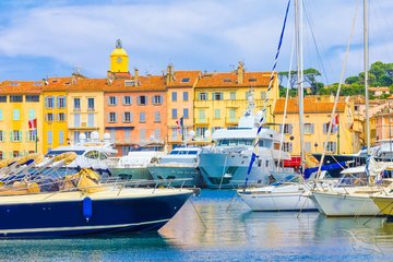 Yachthafen in St. Tropez, Frankreich