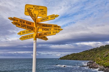 Stirling Point in Bluff, Neuseeland