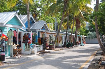 Kleine Ladenstraße in Key West, USA