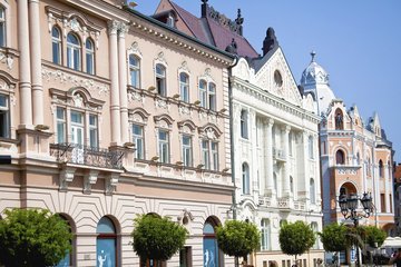 Häuser in Novi Sad, Serbien