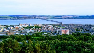 Panoramaaufnahme von Dundee, Schottland