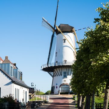 Windmühle in Willemstad, Niederlande