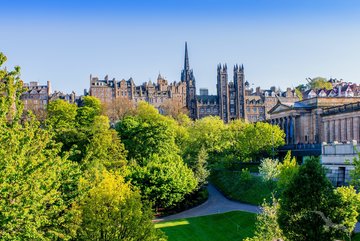 Princess Street Gärten in Edinburgh, Schottland
