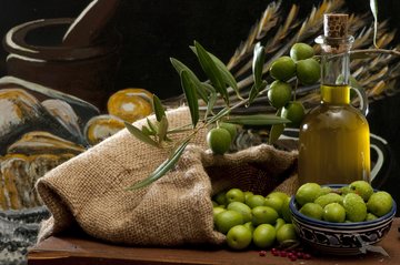 Oliven und Olivenöl
