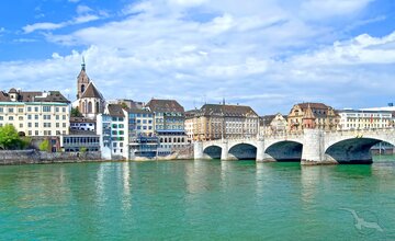 malerisches Stadtbild in Basel, Schweiz