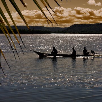 Boot in der Lagune Mundaú, Brasilien