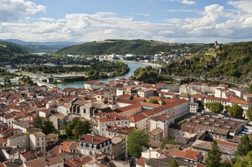 Panorama der Stadt Vienne an der Rhone, Frankreich