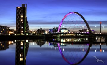 Clyde Arc Brücke in Glasgow, Schottland