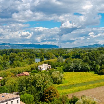 Landschaft rund um Viviers, Frankreich