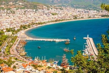 Panoramaaufnahme von Alanya, Türkei