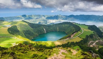 Der Kratersee Sete Cidades, São Miguel, Azoren