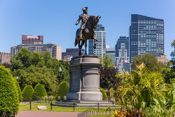 Statue George Washingtons im Park Bostons, USA