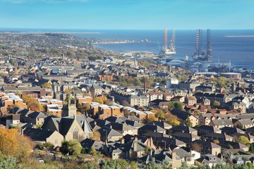 Panorama der Stadt Dundee, Schottland