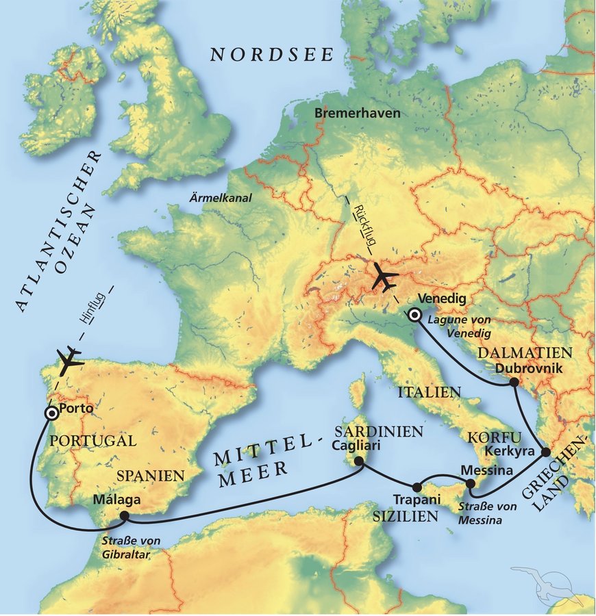 Von Porto Nach Venedig Kreuzfahrt Mit Amera