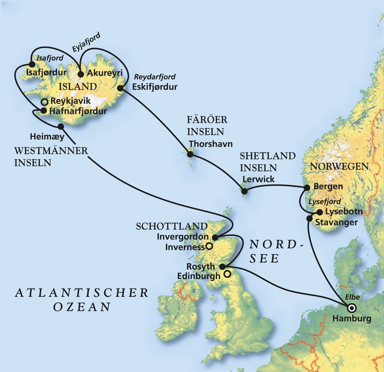 Schottland Island Norwegen Kreuzfahrt Mit Amadea