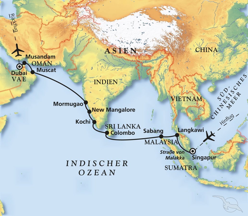 Von Singapur Nach Dubai Kreuzfahrt Mit Albatros