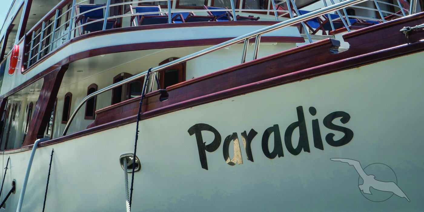 Willkommen am Bord von MY Paradis