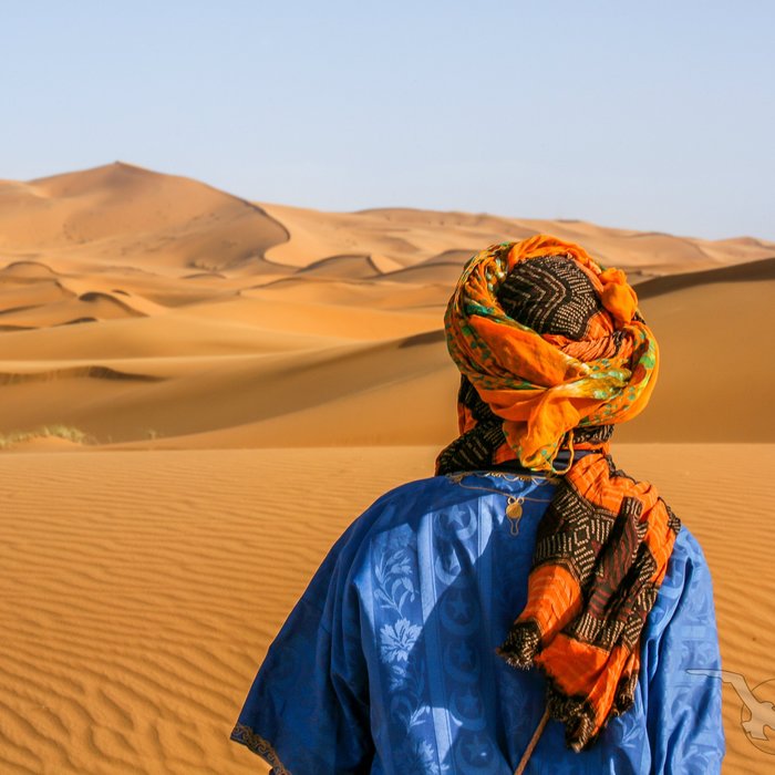 Tuareg in der Wüste, Marokko