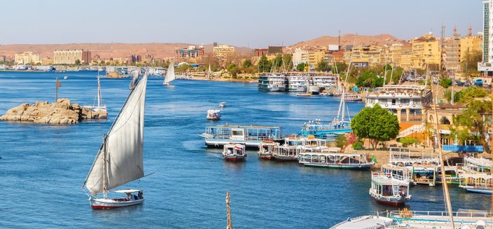 Blick auf Assuan, Ägypten