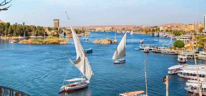 Blick auf Assuan, Ägypten