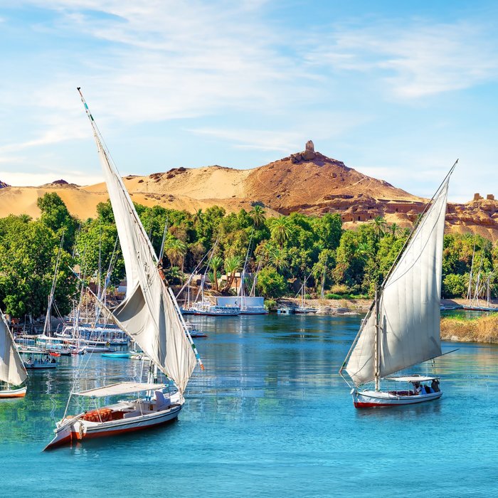 Boote im Nil, Aegypten