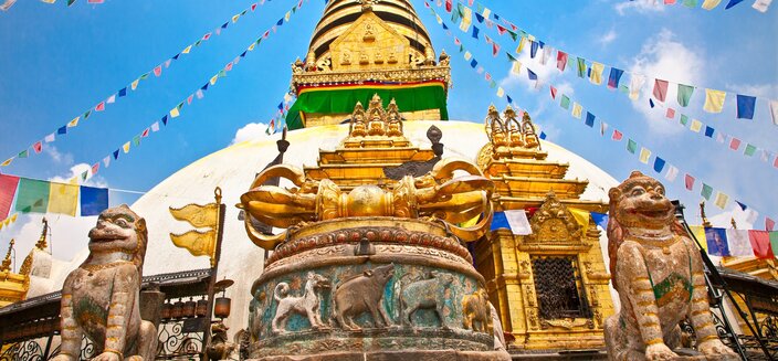 Swayambhunath Stupa (Tempel der Affen), Kathmandu, Nepal