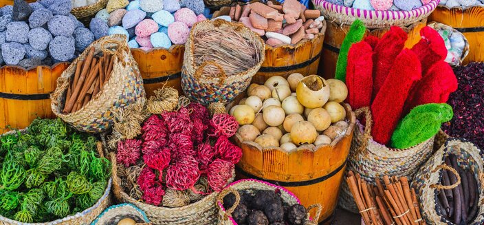 Gew&uuml;rzstand auf einem Markt in &Auml;gypten