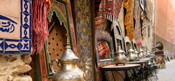 Souk Basar in Marrakesch, Marokko