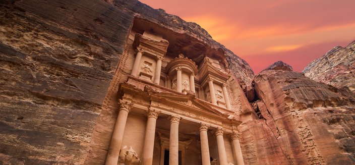 Schatzhaus der Ruinenstätte Petra, Jordanien