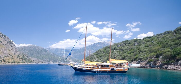 Segelschiiff in &Auml;g&auml;is, T&uuml;rkei