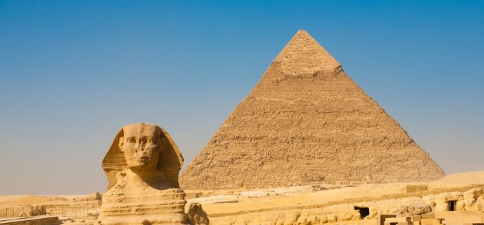 Sphinx und die Pyramiden von Gizeh, Ägypten