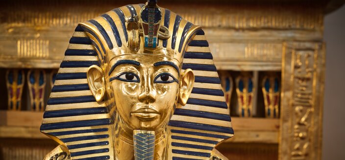 Maske von Tutanchamun in Ägypten
