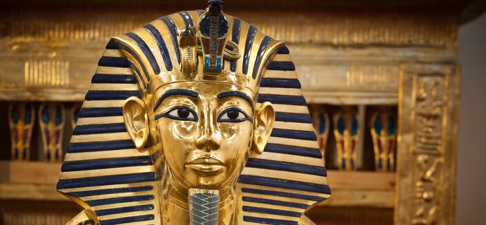 Maske von Tutanchamun in Ägypten